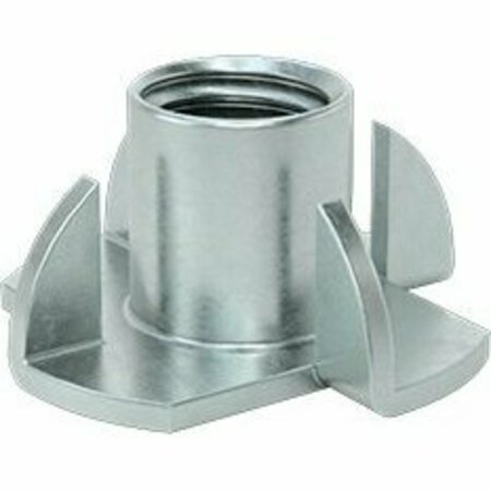 BSC PREFERRED Zinc-Plated Steel Tee Nut Inserts for Wood M10 x 1.5 mm Thread Size 13 mm Installed Length, 25PK 98965A510